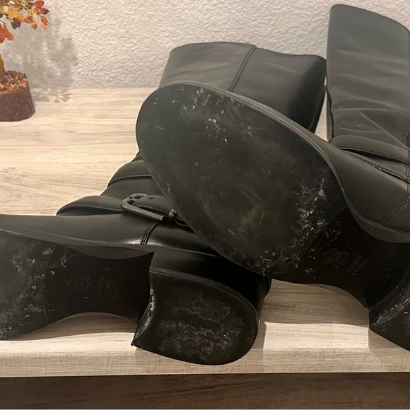 Via Spiga Black Leather Knee-High Buckle Boots – EU 38.5 / US 8.5 - Picture 6 of 7